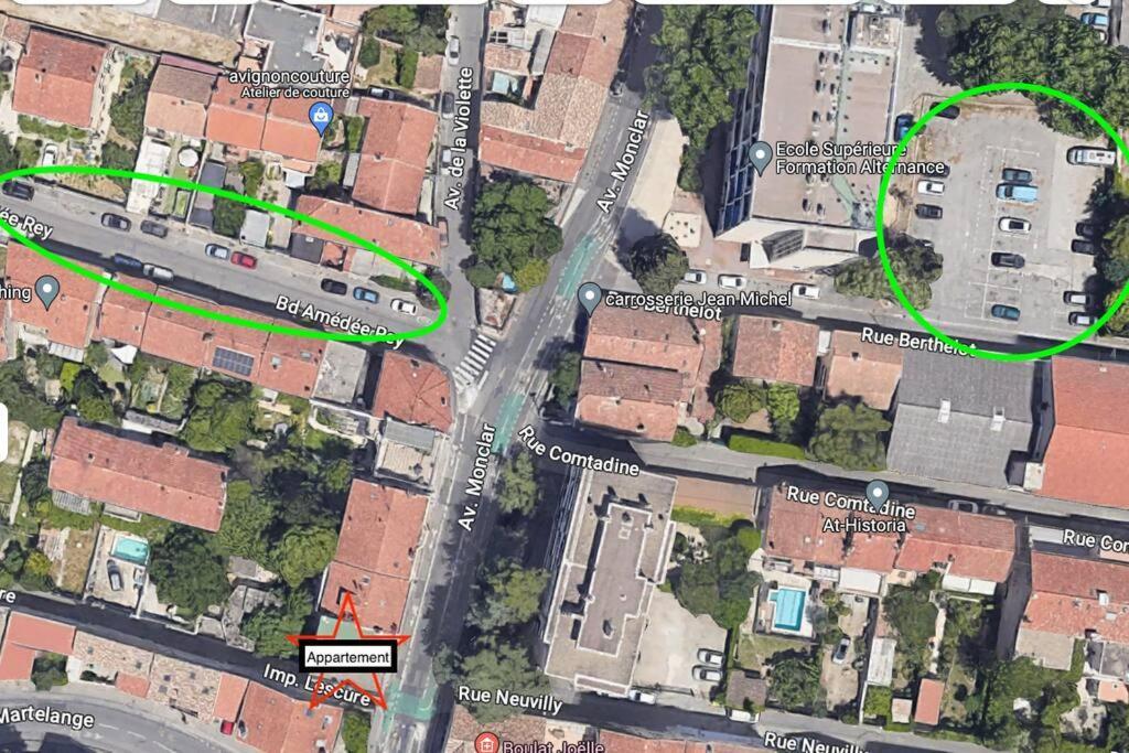 The Rooftop - Ac Clim - Wi-Fi - Parking Gratuit Dans La Rue Avignon Bagian luar foto
